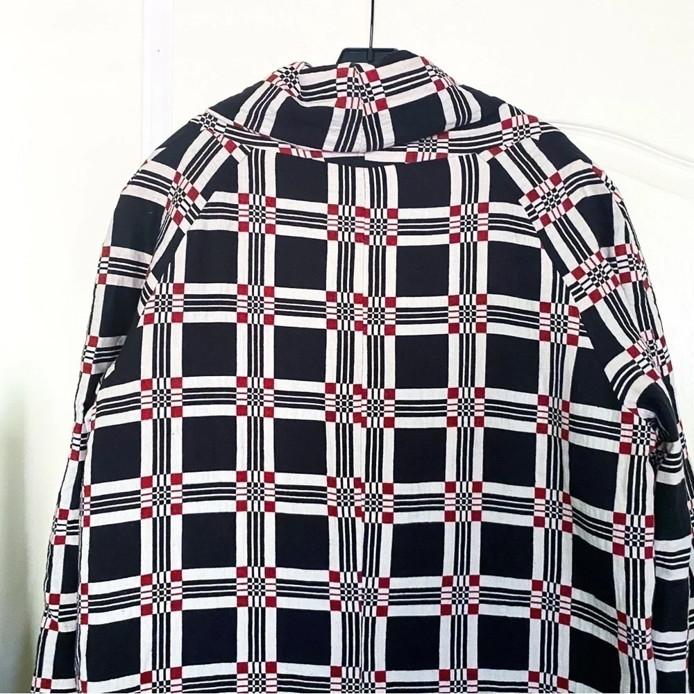 Ace & Jig Coat Storm Overcoat Quilted Single-Breasted Black Geo S NWT - Picture 12 of 13